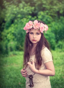 girl with keys
